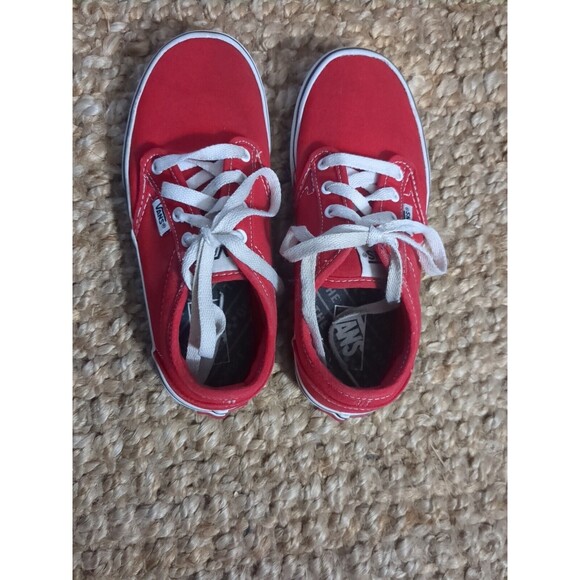 Unisex Bundle Of  2 Pairs Shoes Size 2  Red Vans Black Skechers. Light Wear. - Picture 10 of 16